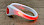 Roter LED Schuhclip in Detailaufnahme - © spitzenzeug.de